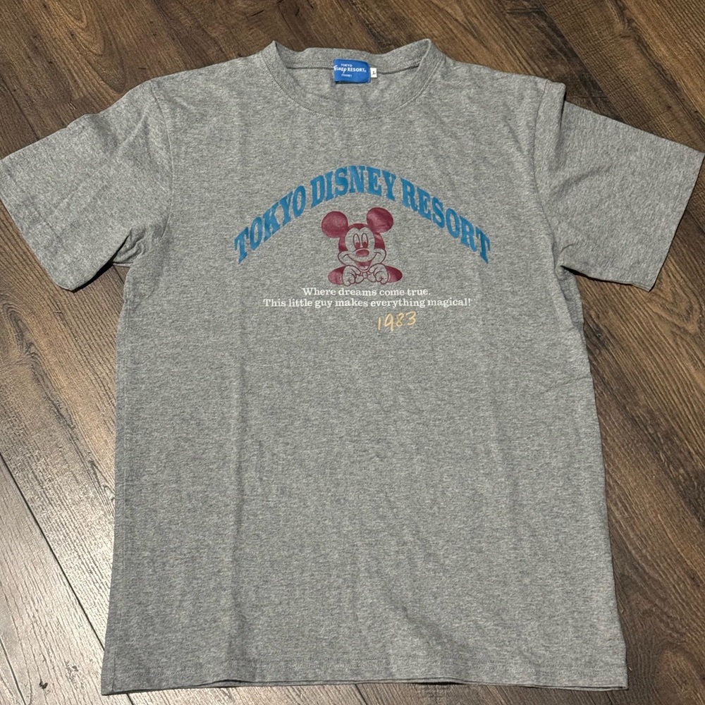 Gray Tokyo Disney Resort T-Shirt size Large